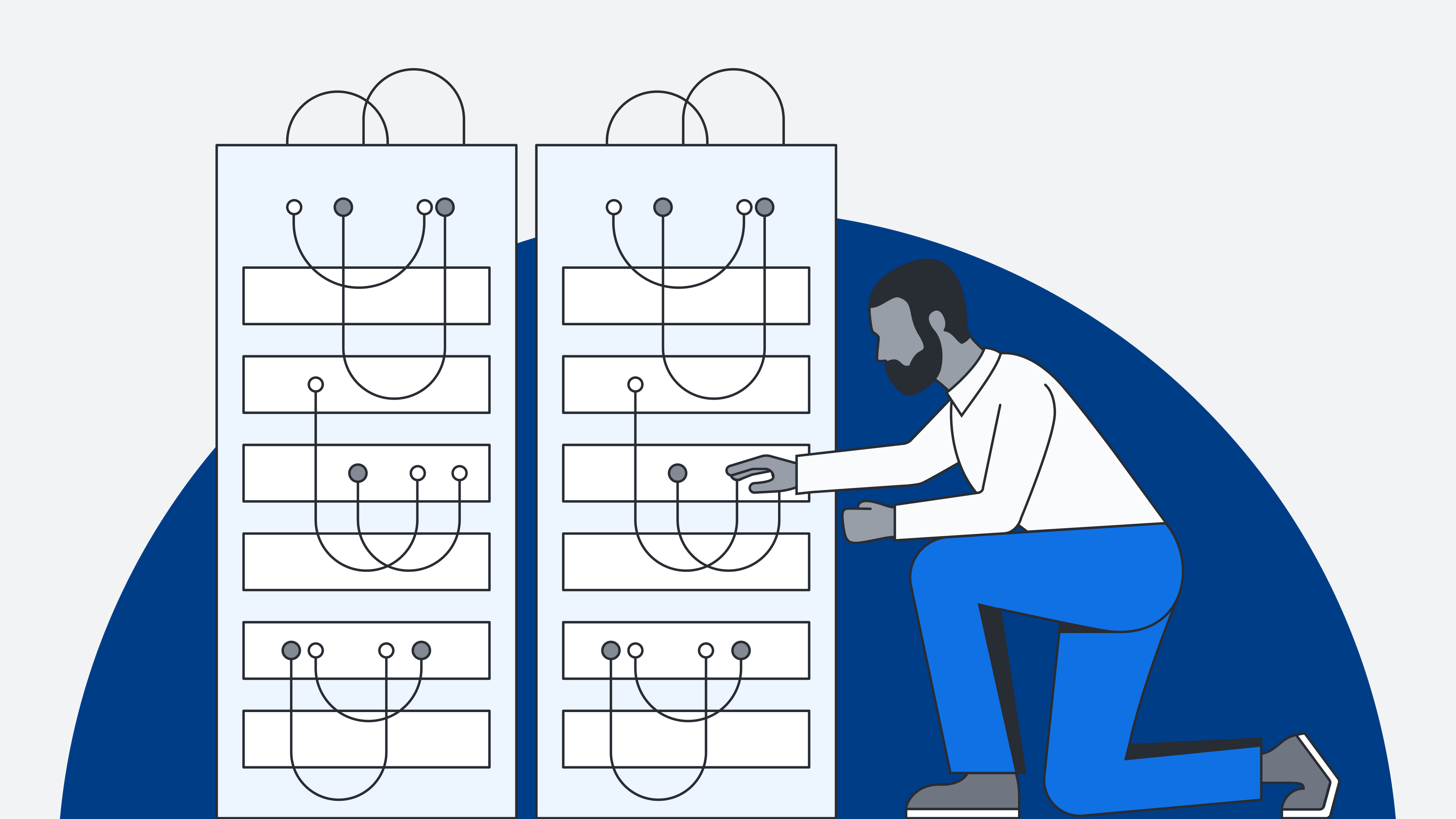 a man fixing hardware