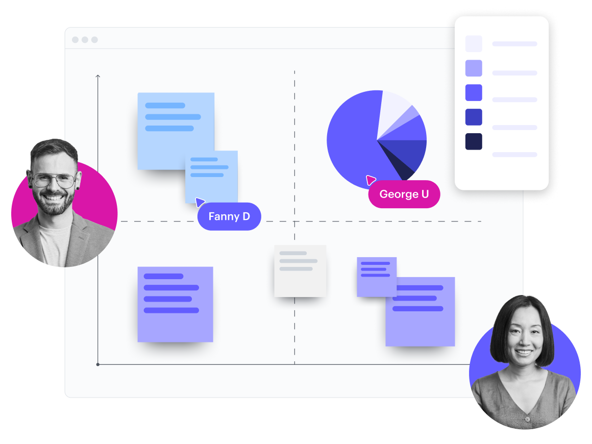 Um diagrama de matriz no Lucidchart