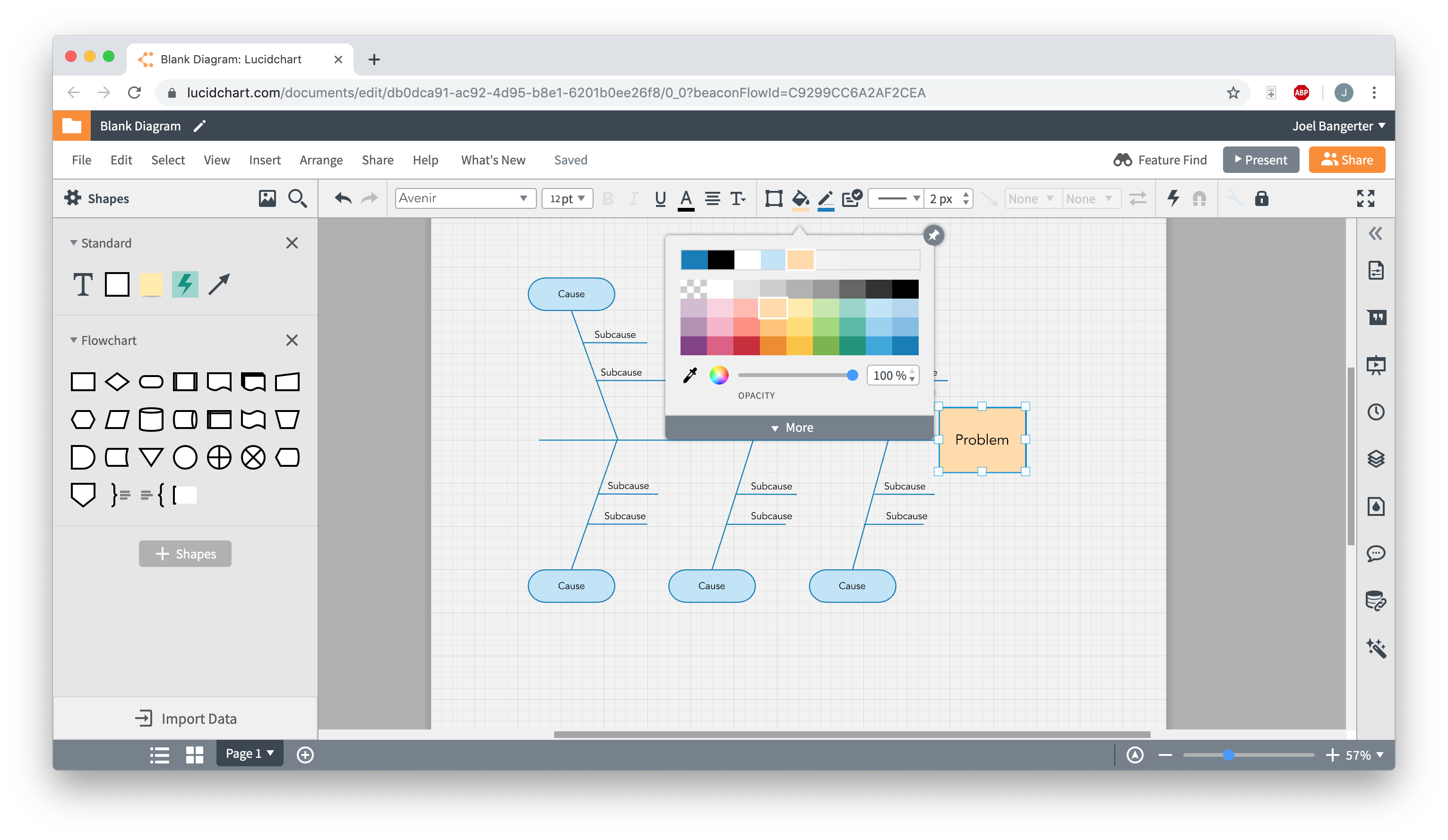 Lucidchart Styling Fishbone