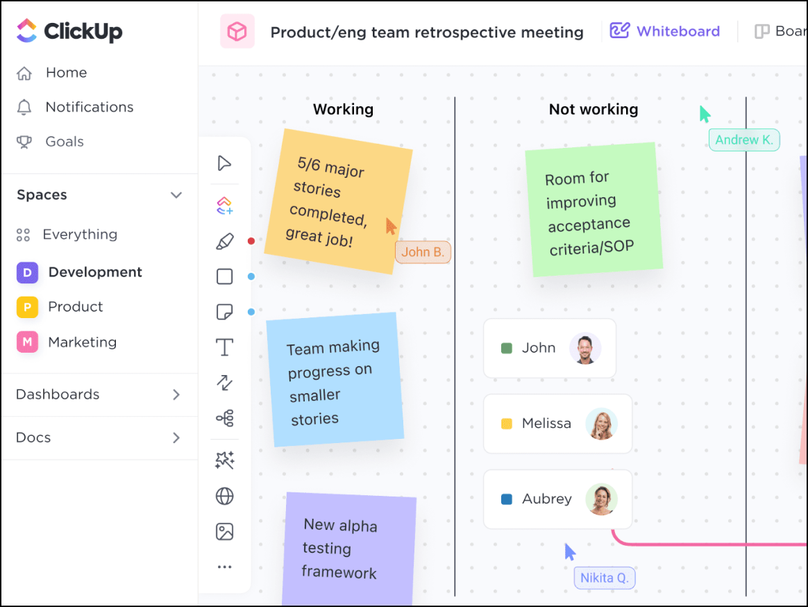 Retrospective in ClickUp