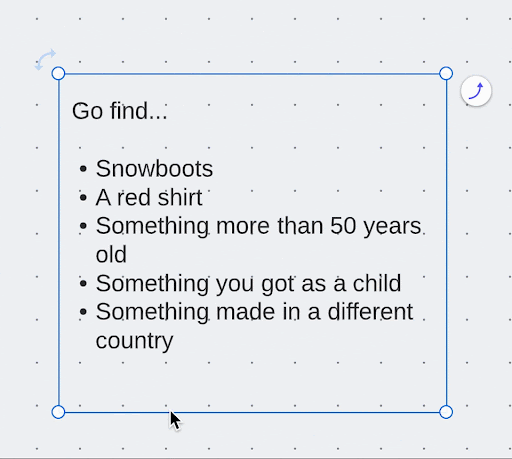 Scavenger hunt list example