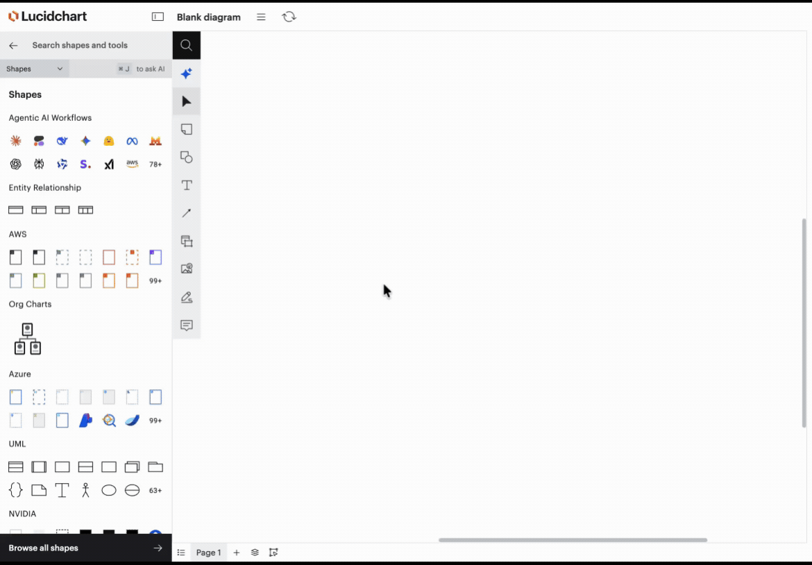 Lucidchart makes it easy to create and adjust the formatting of your org charts.