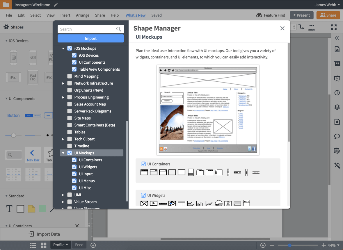 wireframe template