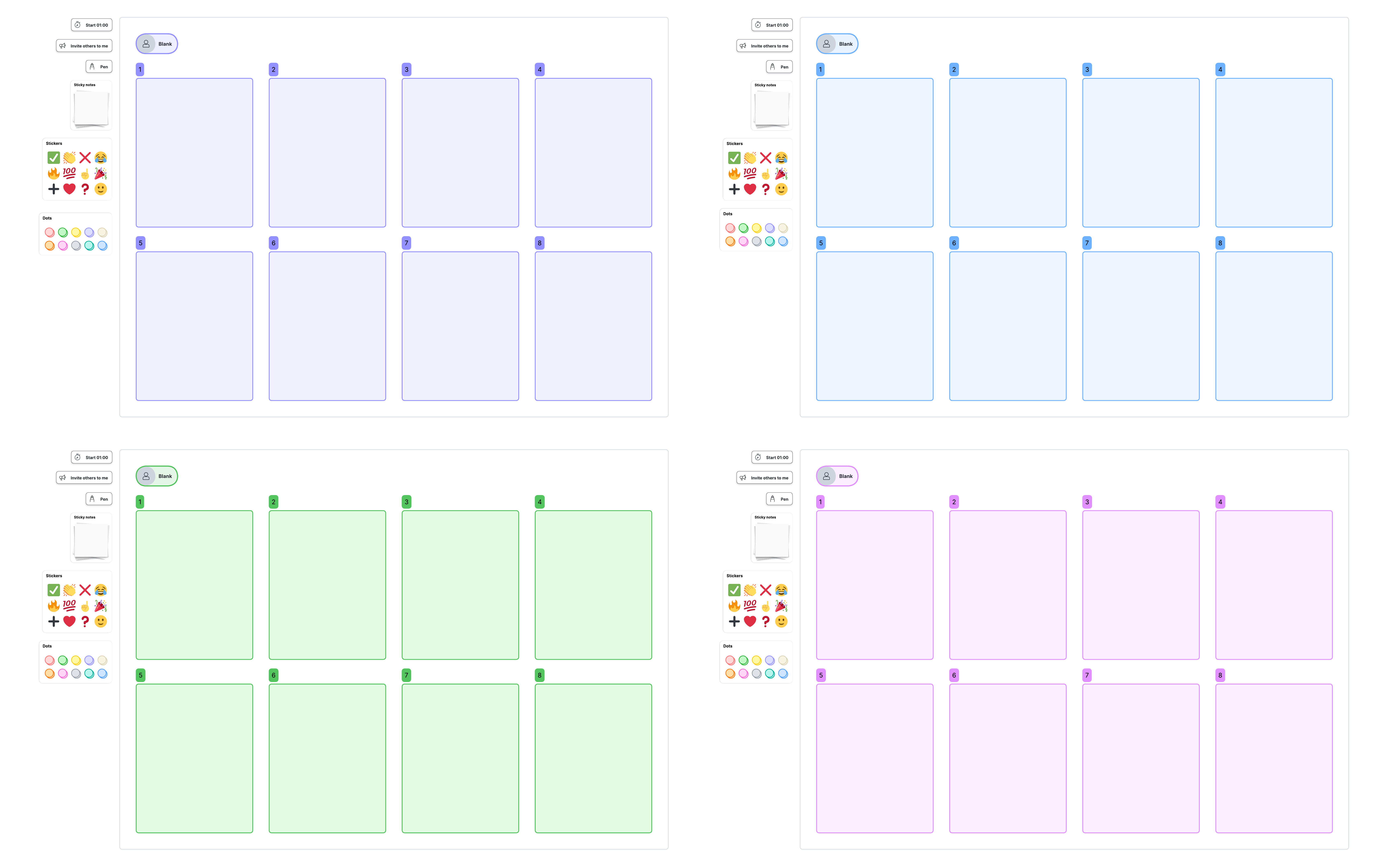 Use this crazy eights template to brainstorm ideas with your team. Free to all users.