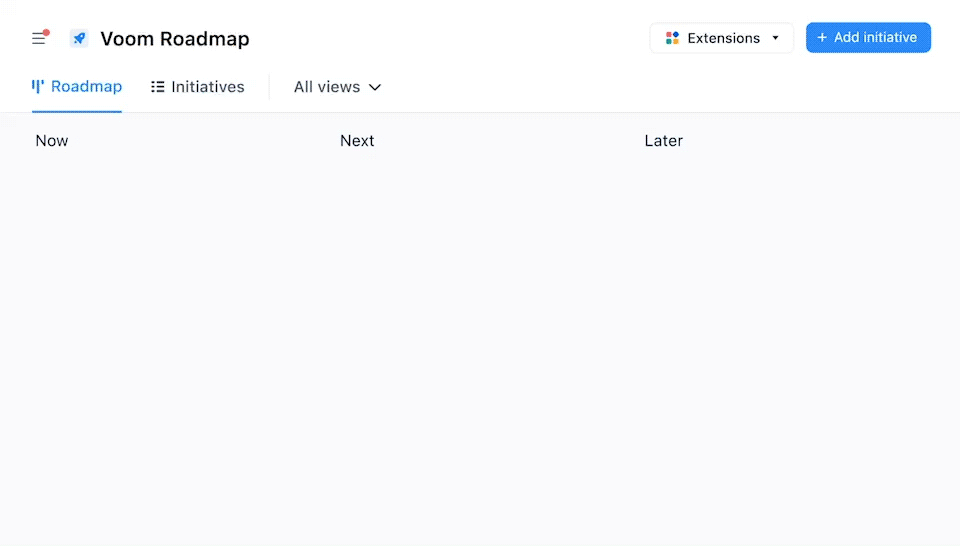 An example of a roadmap in airfocus.