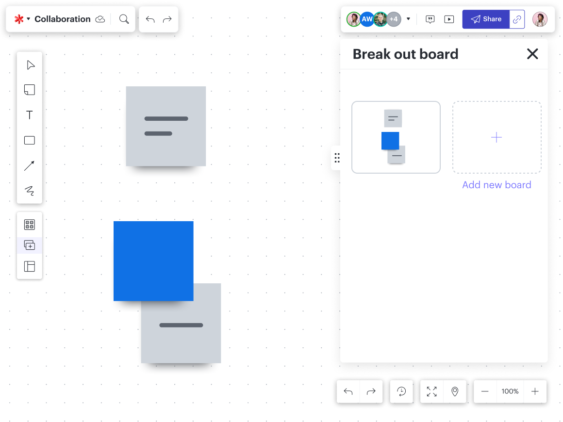 Try Lucid’s Breakout Board capability to make your meetings more equitable.