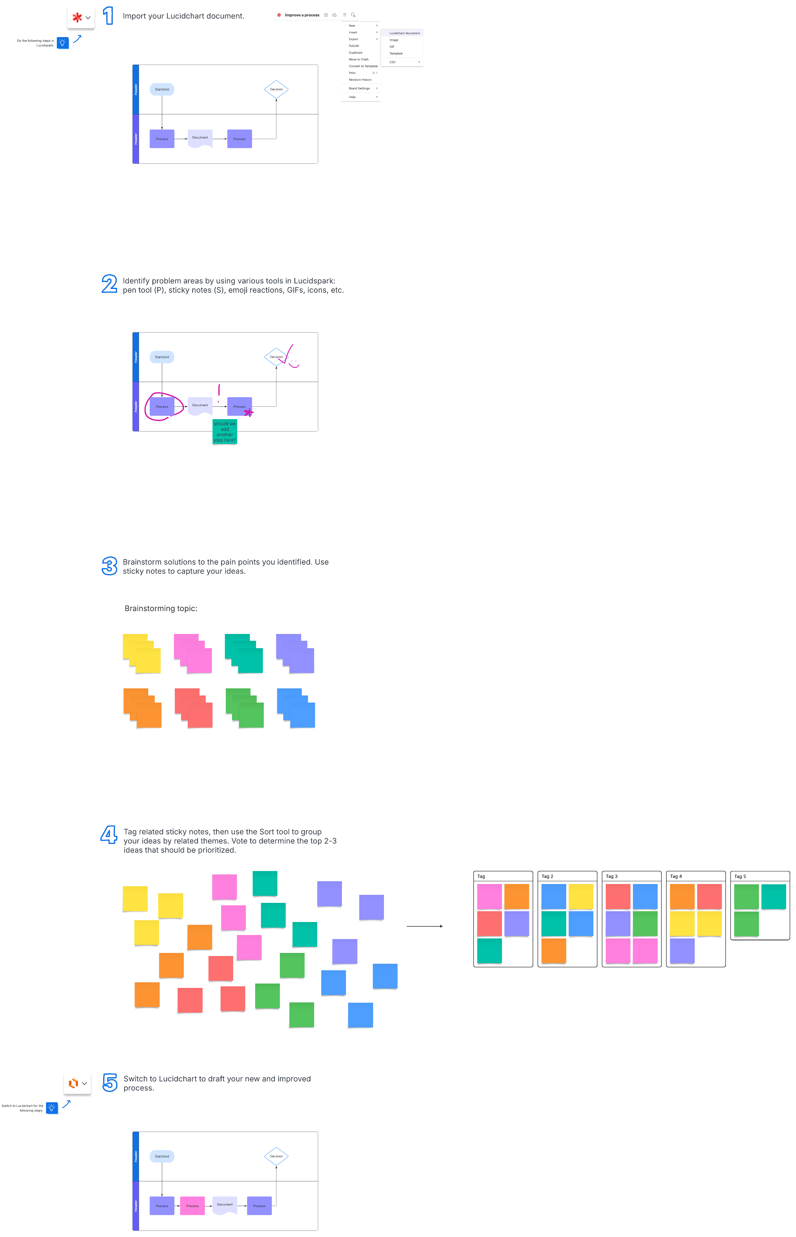 Our free template can help you improve a process. Click on the image to modify it online.