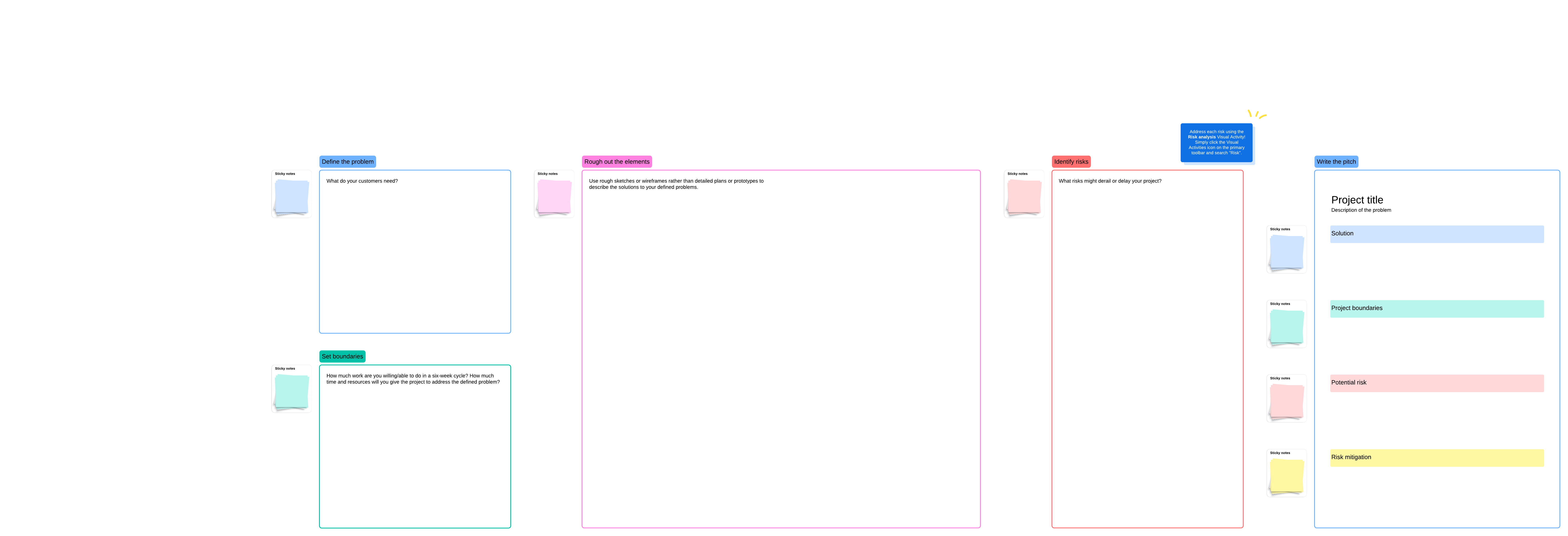 Shape up methodology template (click on image to modify online)