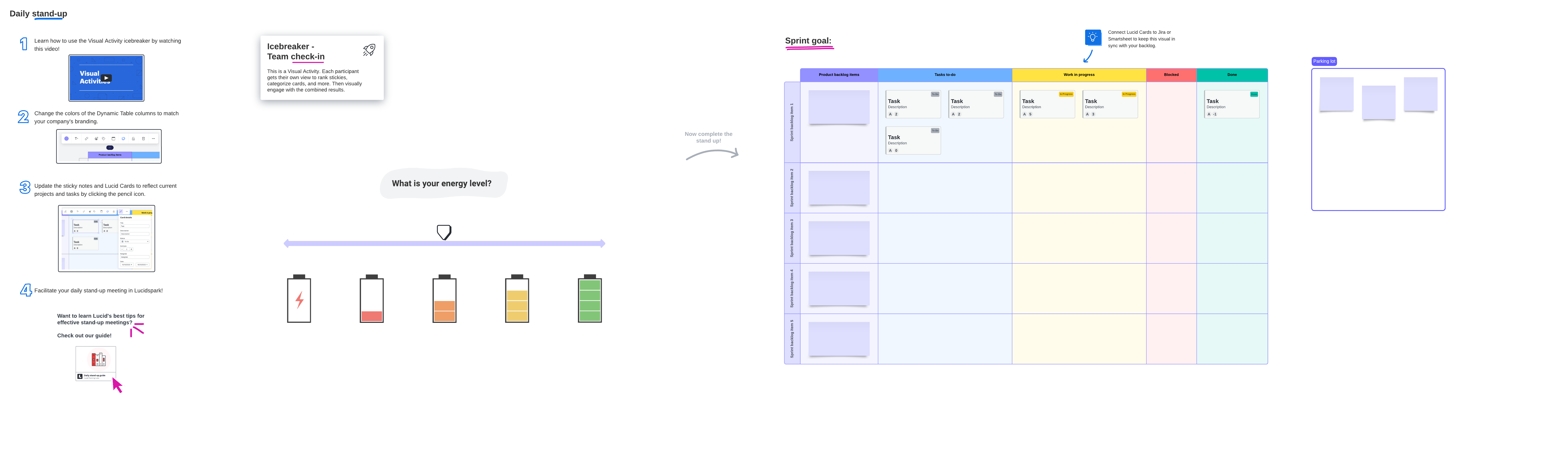 Standup template (click on image to modify online)