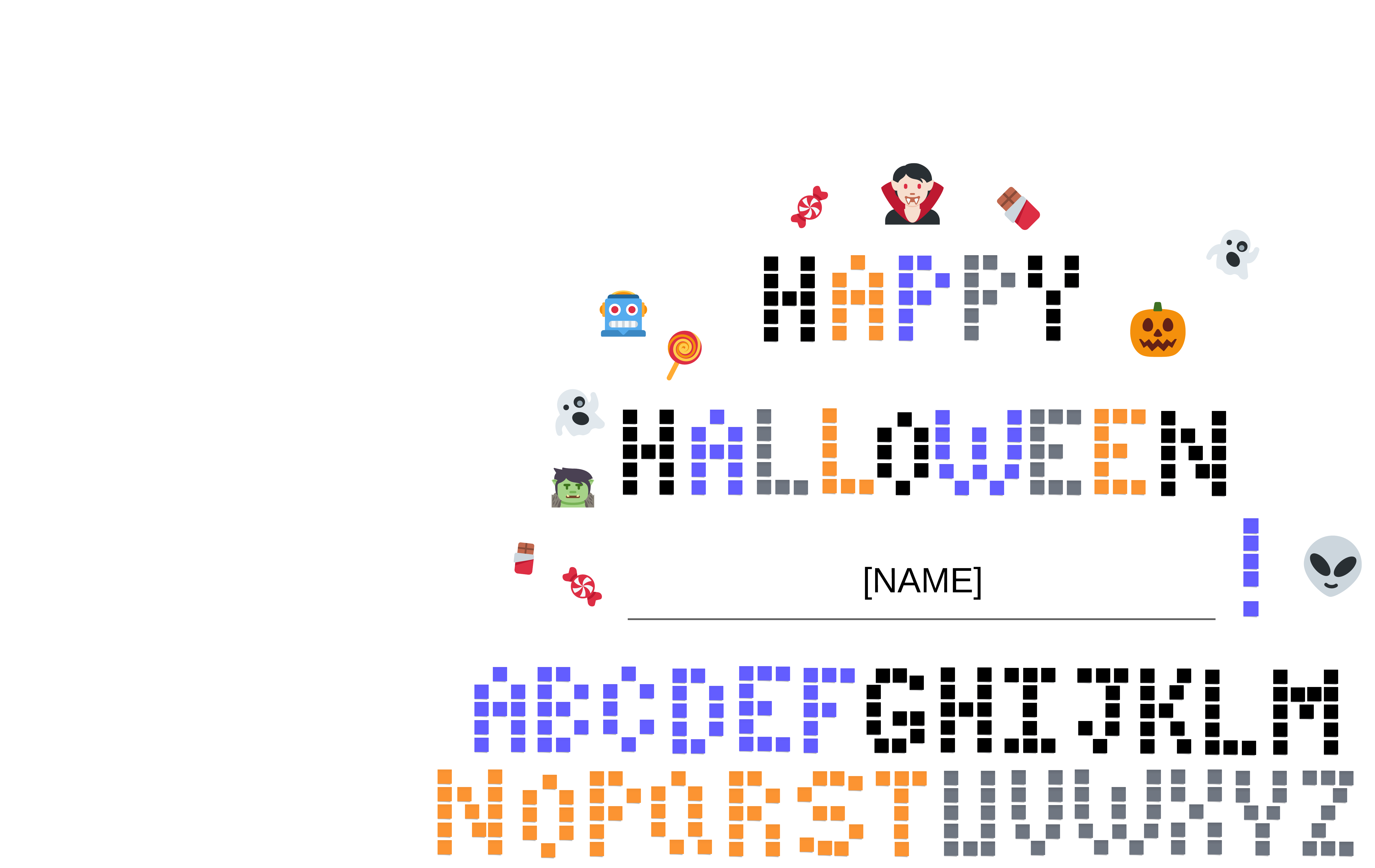 Halloween card template (click on image to edit)