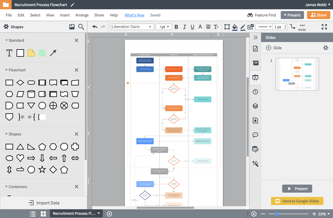 Lucidchart presentation mode