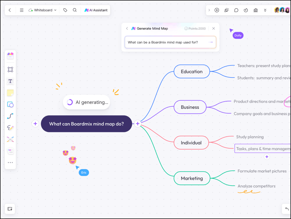 Mind mapping in Boardmix