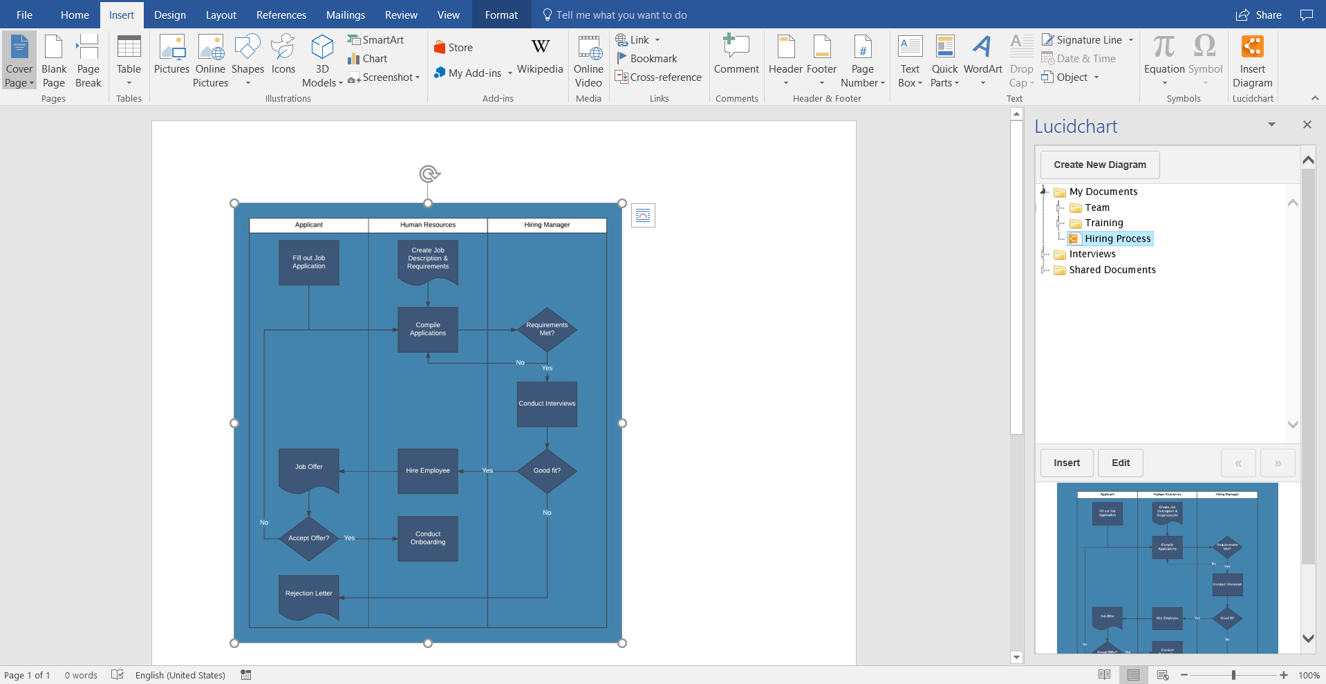 Insert Lucidchart Into Word