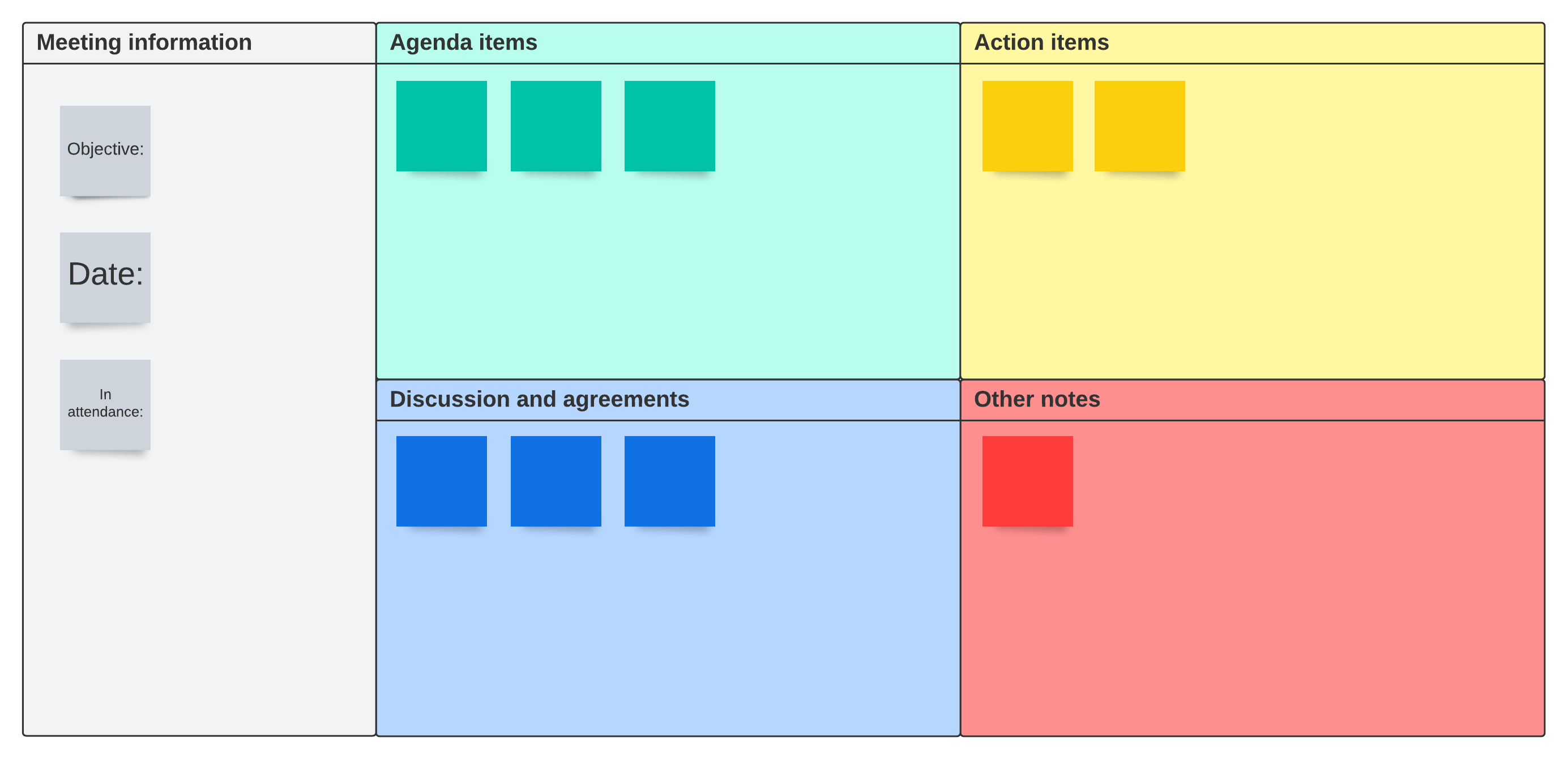 Meeting notes template (click on image to modify online)