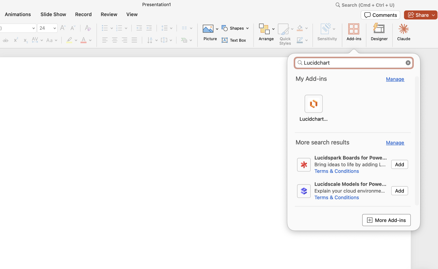 Lucidchart Add-In for Microsoft PowerPoint