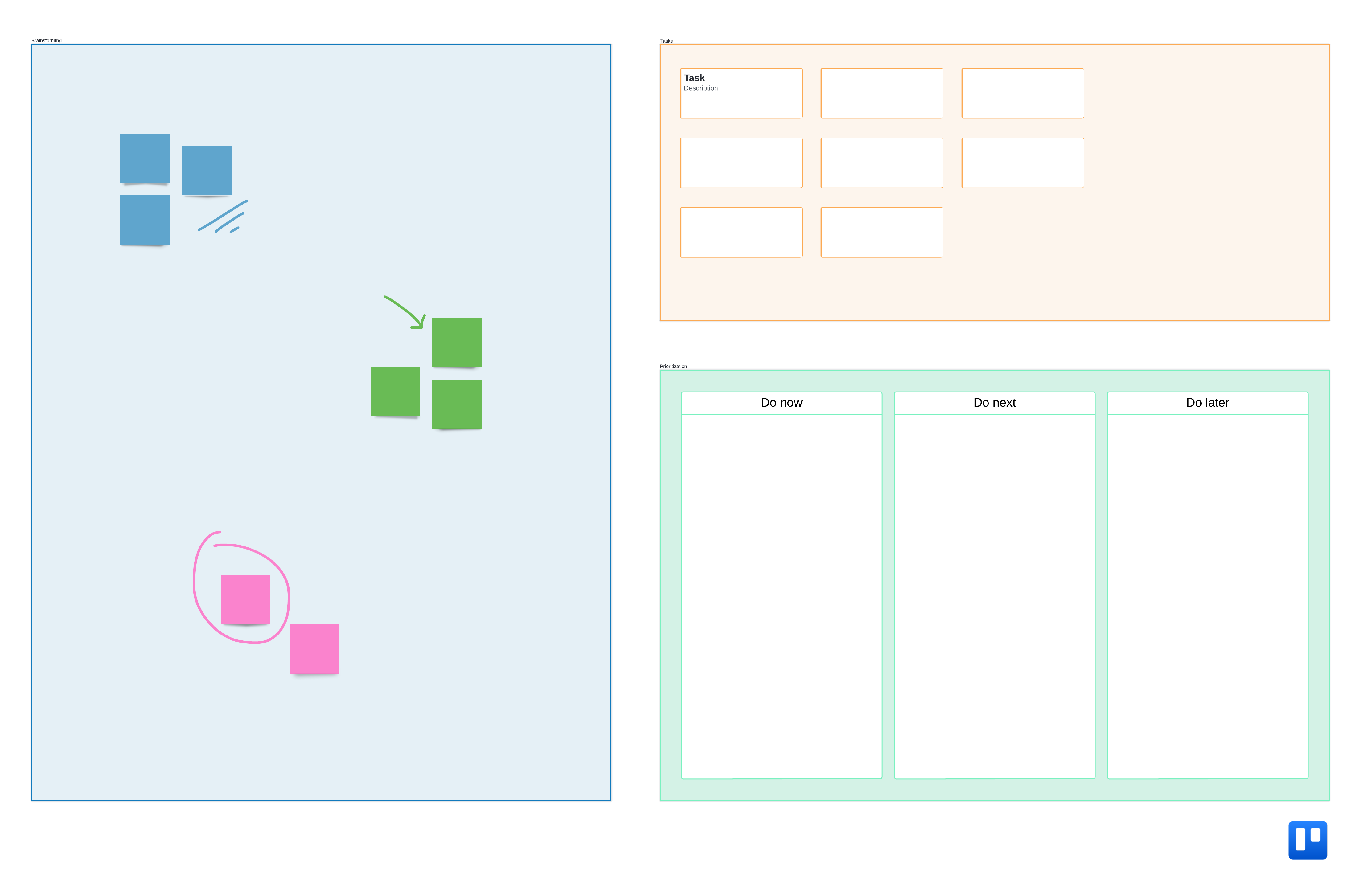Task management with Trello template (click on image to modify online)