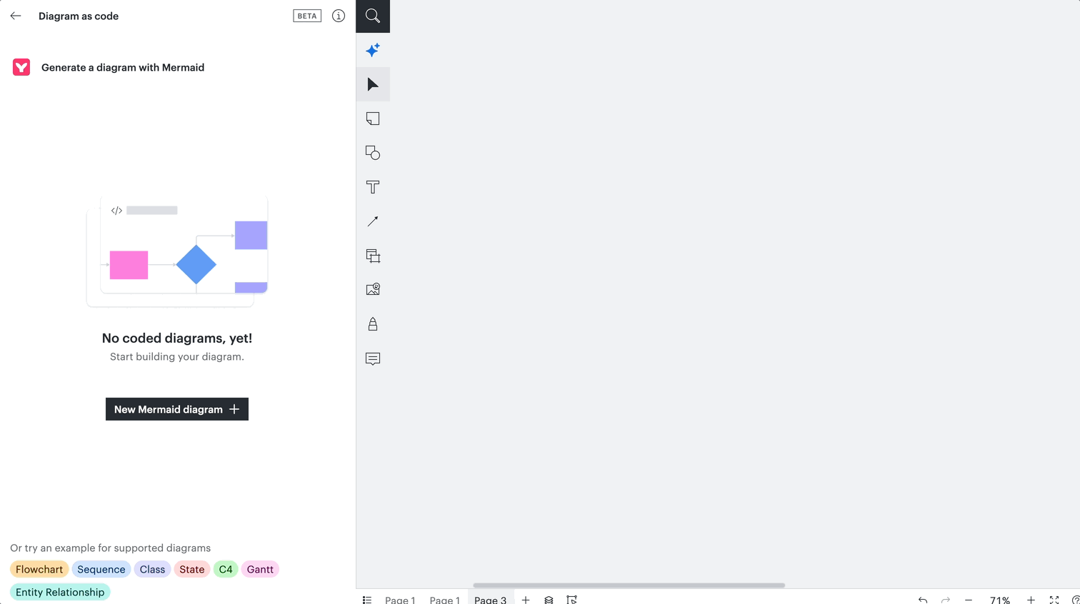 Generating a diagram using Mermaid code in Lucidchart