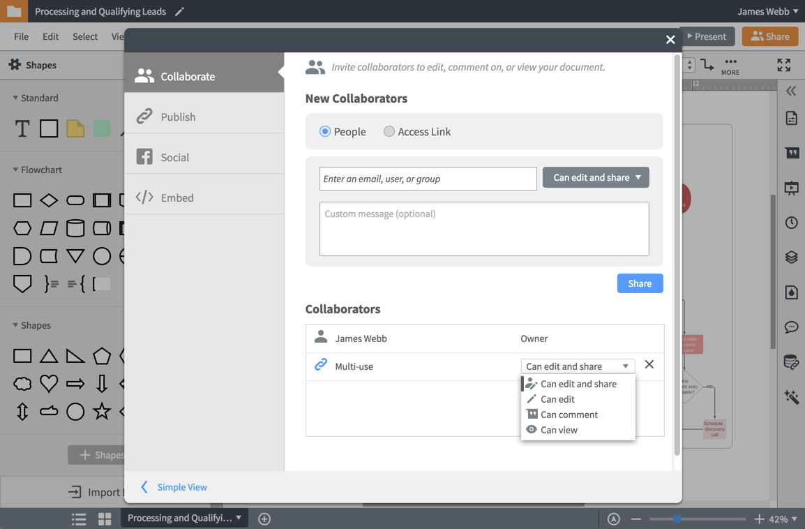 Lucidchart collaboration