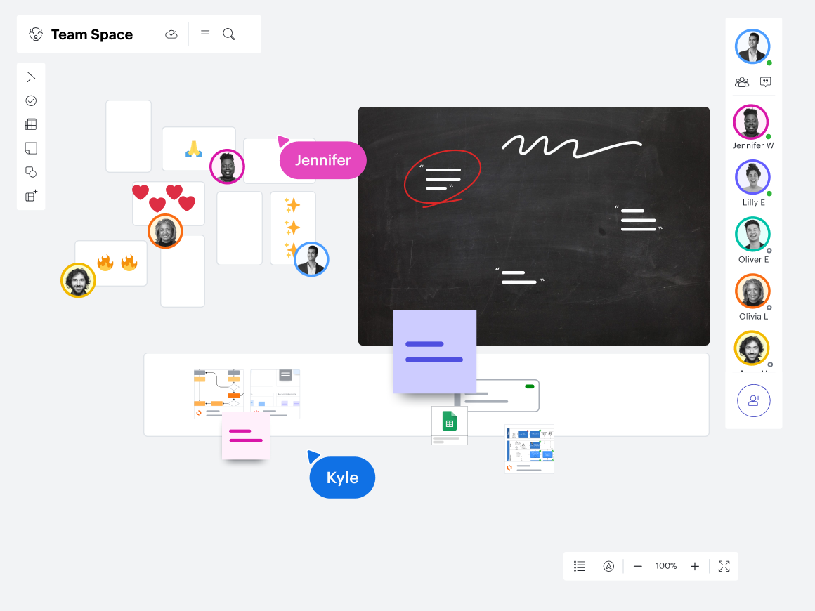 You can use Lucid’s powerful visual collaboration solution to create Team Spaces, which act as a home base for your team. Learn more by clicking on the image.