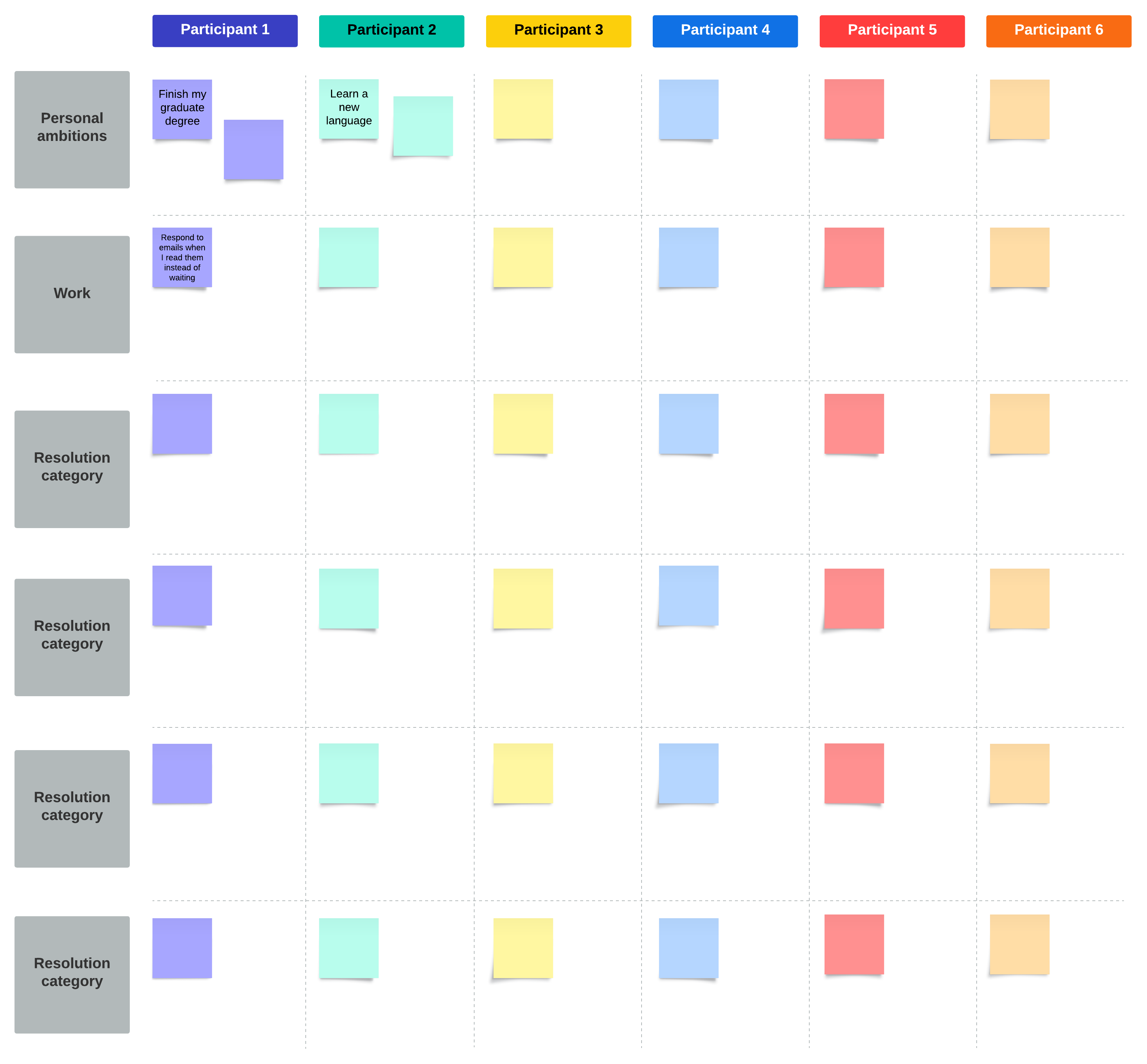 Team New Year’s resolutions template (click on image to modify online)