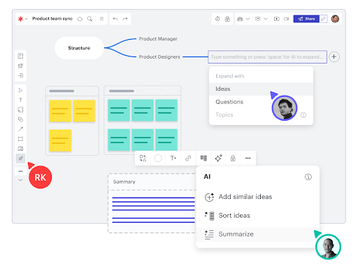 AI tools can help you sort ideas and surface themes quickly.