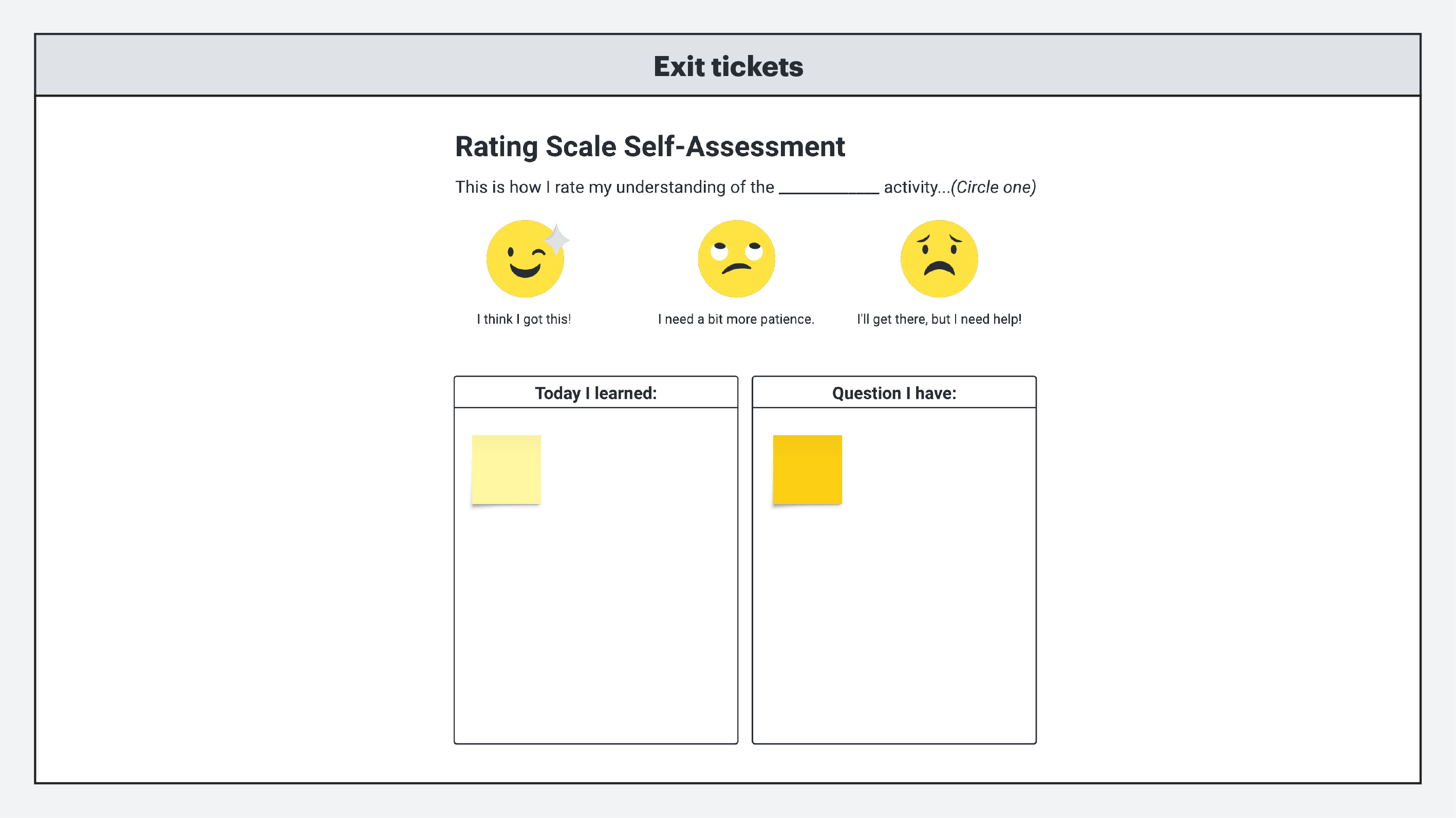 Exit tickets toolkit