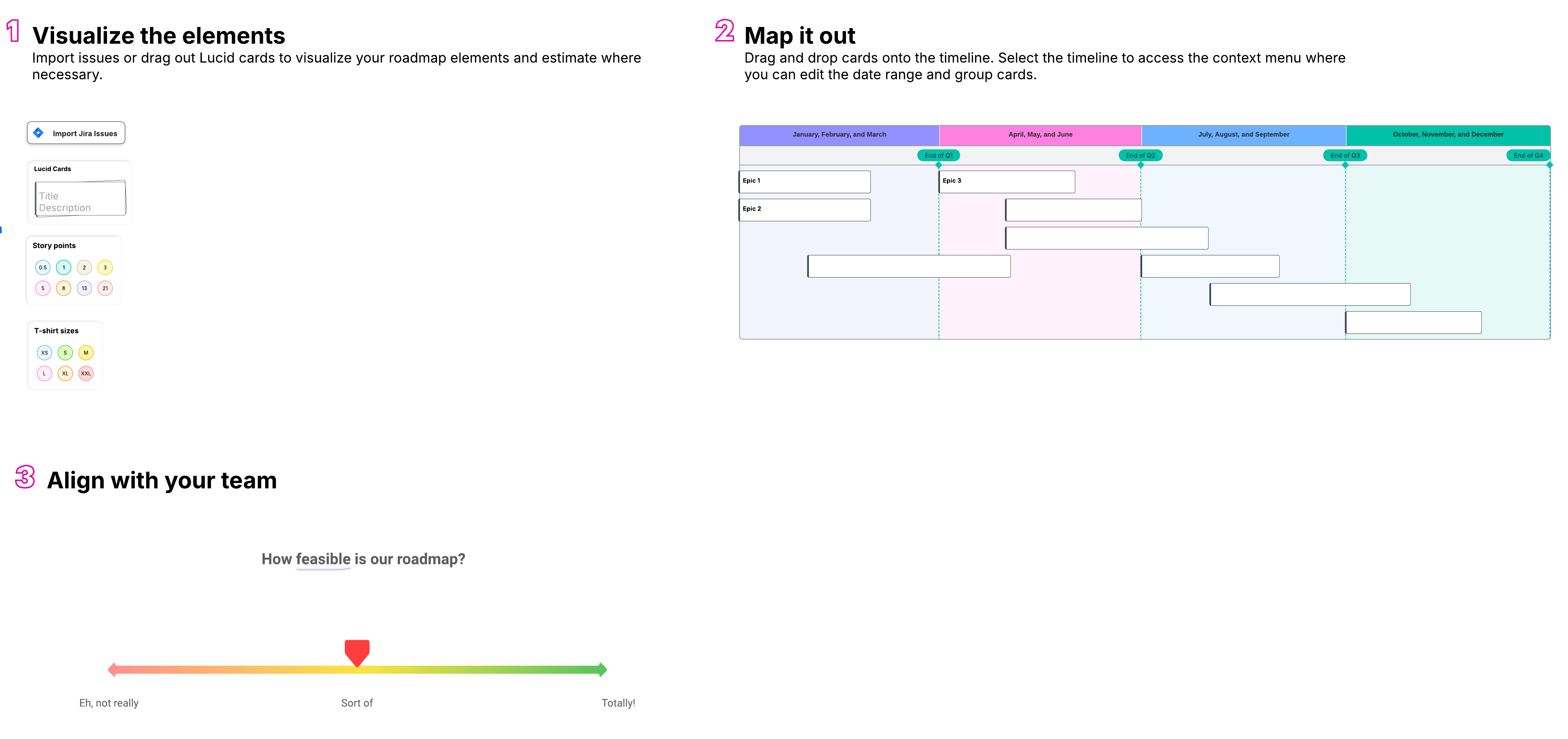 Product roadmap for teams (click on image to edit)